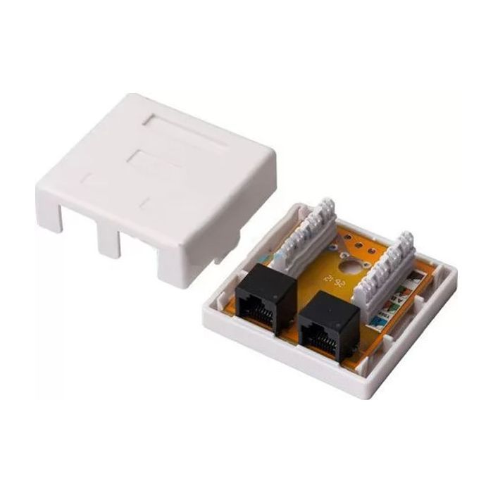 Компьютерная розетка RJ45x2 UTP cat.5e Kingda (KD-WP6035-C5e) изображение 2
