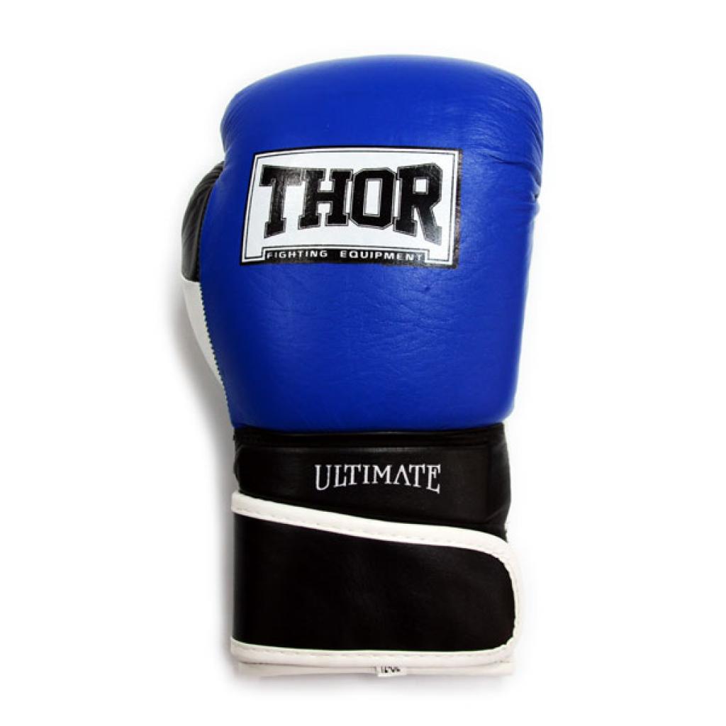 Боксерські рукавички Thor Ultimate 10oz Blue/Black/White (551/03(Leather) B/B/W 10 oz.) зображення 2