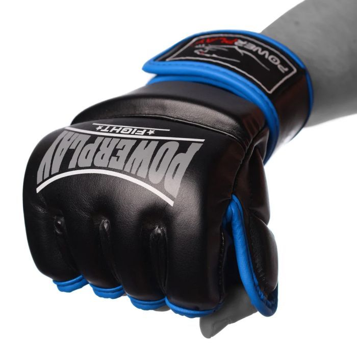 Рукавички для MMA PowerPlay 3058 L Black/Blue (PP_3058_L_Black/Blue) зображення 3
