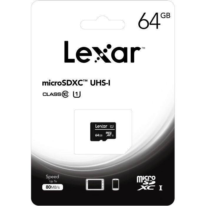 Карта памяти Lexar 64GB microSDHC class 10 UHS-I (LFSDM10-64GABC10) изображение 2