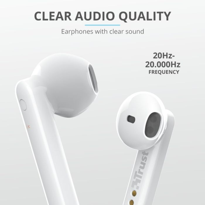 Наушники Trust Primo Touch True Wireless Mic White (23783) изображение 10