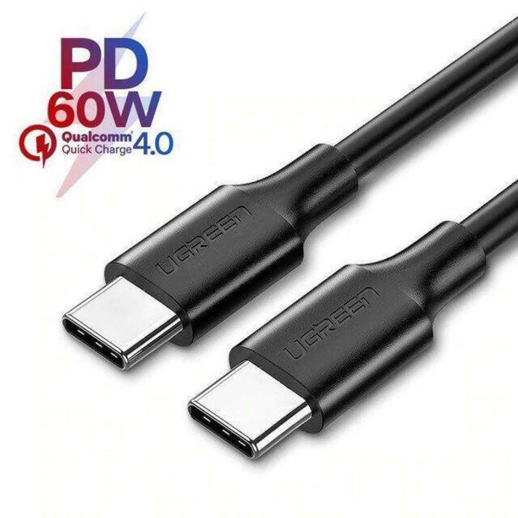Дата кабель USB-C to USB-C 1.0m US286 3A Black Ugreen (50997) зображення 2