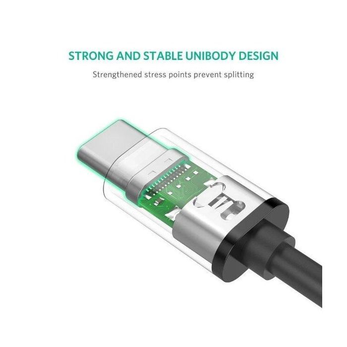 Дата кабель USB-C to USB-C 1.0m US286 3A Black Ugreen (50997) зображення 5