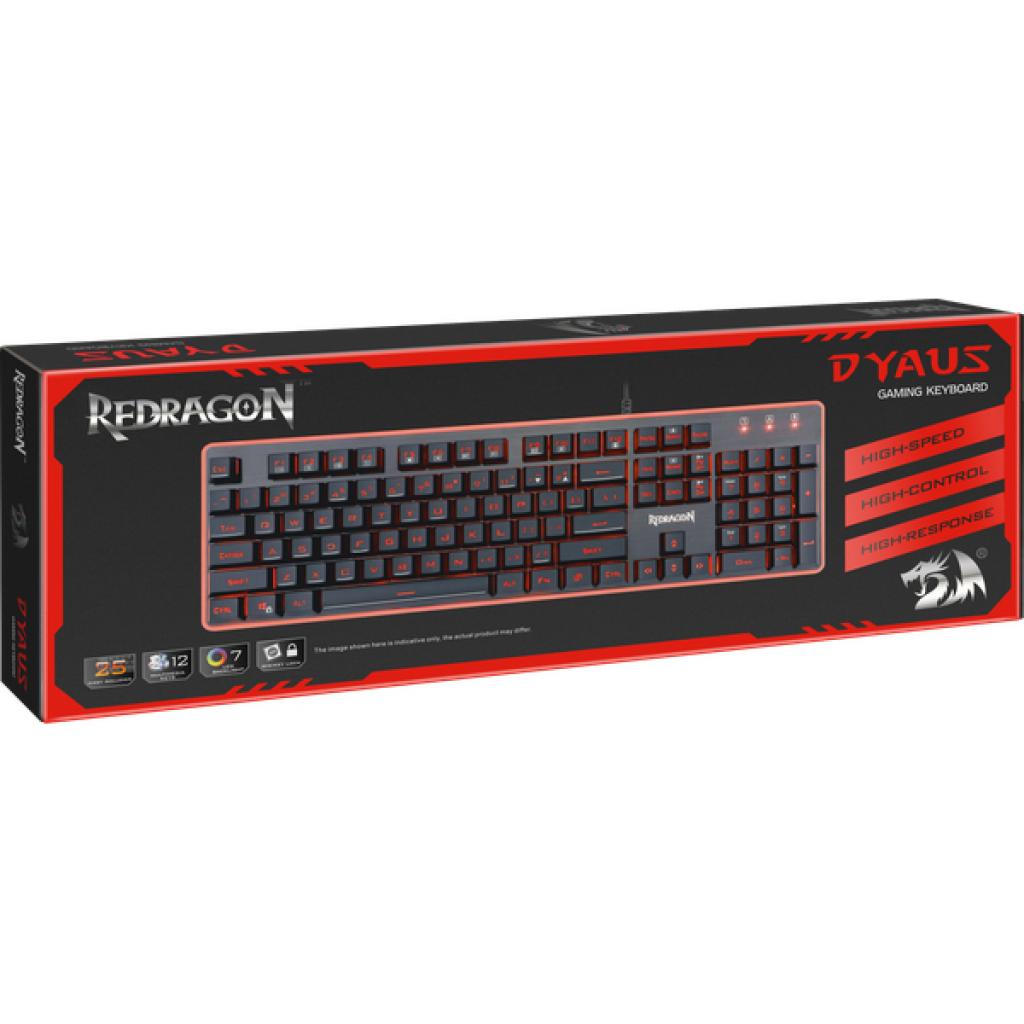 Клавіатура Redragon Dyaus USB UKR Black (77625) зображення 10