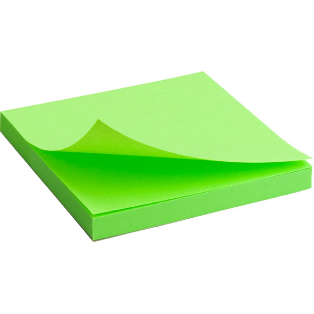 Бумага для заметок Axent с клейким слоем 75x75мм, 80арк, зеленый (2414-12-A)