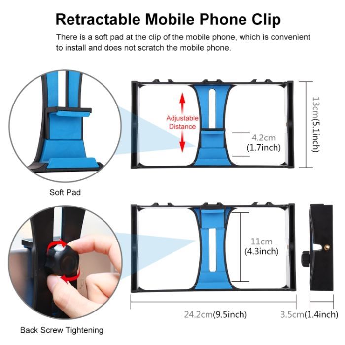 Набор блогера Puluz 4in1 (light, mount, phone holder, microphone) (PKT3023) изображение 2