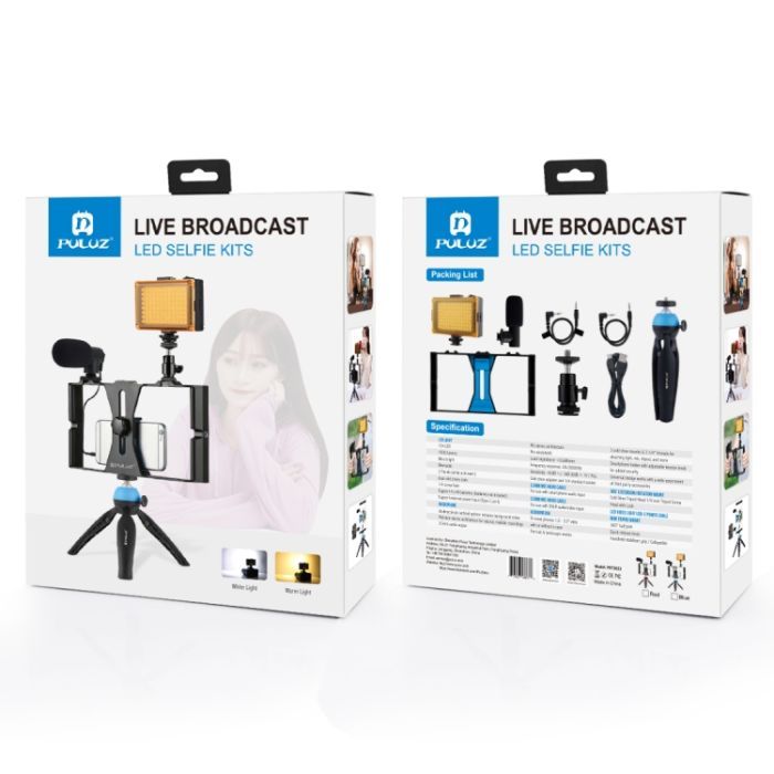 Набор блогера Puluz 4in1 (light, mount, phone holder, microphone) (PKT3023) изображение 6