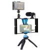 Набор блогера Puluz 4in1 (light, mount, phone holder, microphone) (PKT3023)