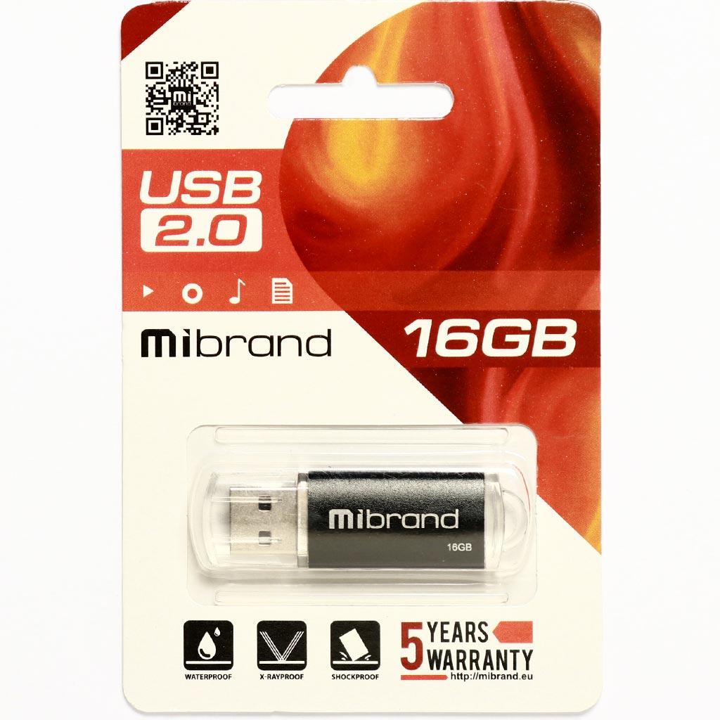 USB флеш накопичувач Mibrand 64GB Cougar Black USB 2.0 (MI2.0/CU64P1B) зображення 2