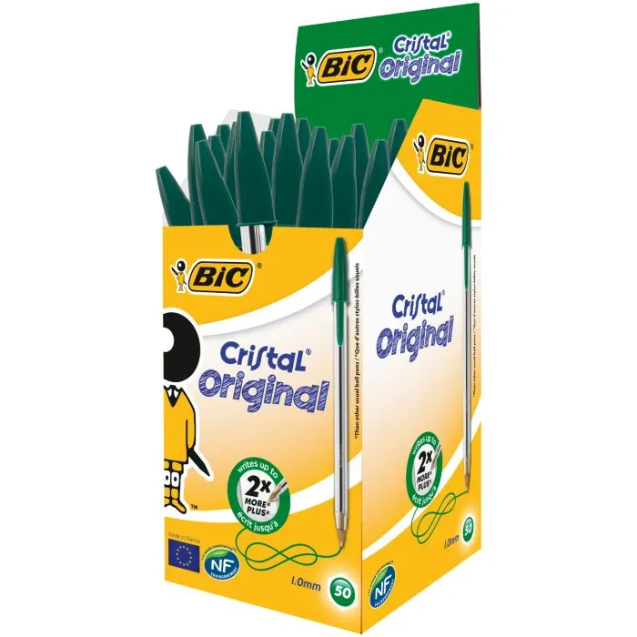 Ручка шариковая Bic Cristal, зеленая (bc875976) изображение 2