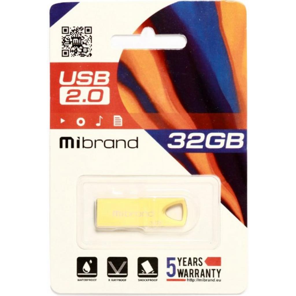 USB флеш накопичувач Mibrand 32GB Taipan Gold USB 2.0 (MI2.0/TA32U2G) зображення 2
