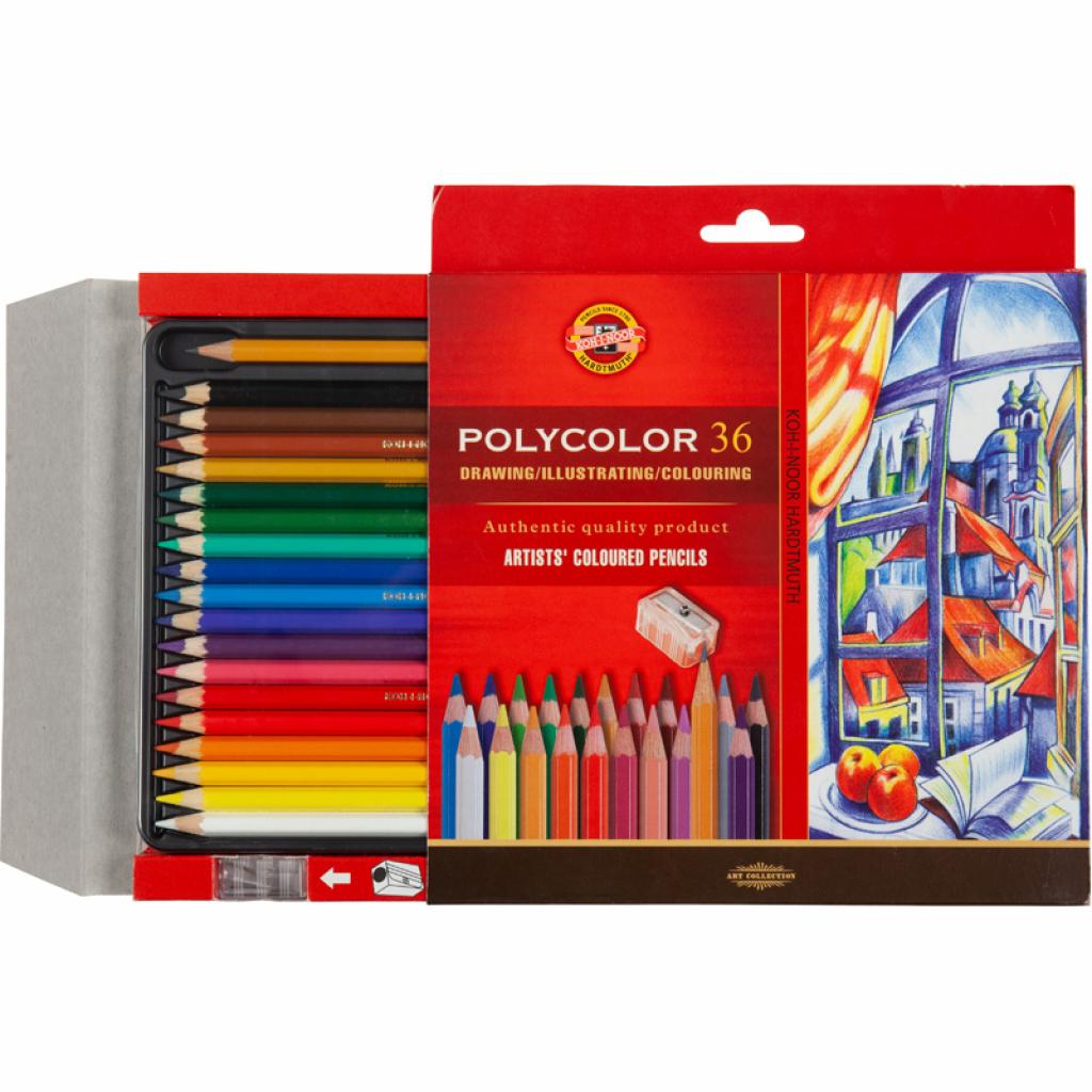 Олівці кольорові Koh-i-Noor Polycolor художні 36 кольорів (3835) зображення 3