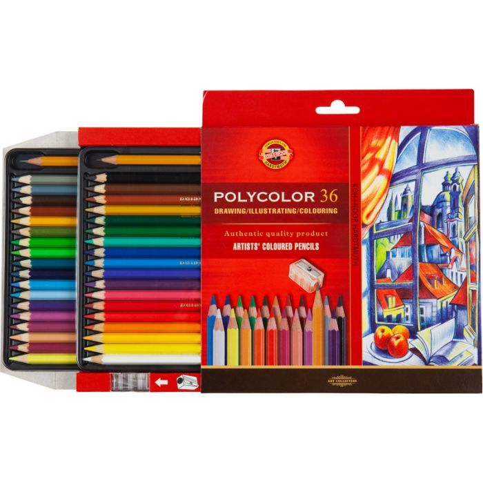 Карандаши цветные Koh-i-Noor Polycolor художественные 36 цвета (3835) изображение 4