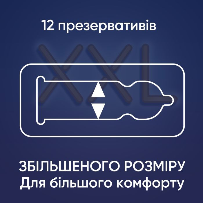 Презервативы Contex Extra Large увеличенного размера с силиконовой смазкой 12 шт (5060040302231) изображение 2