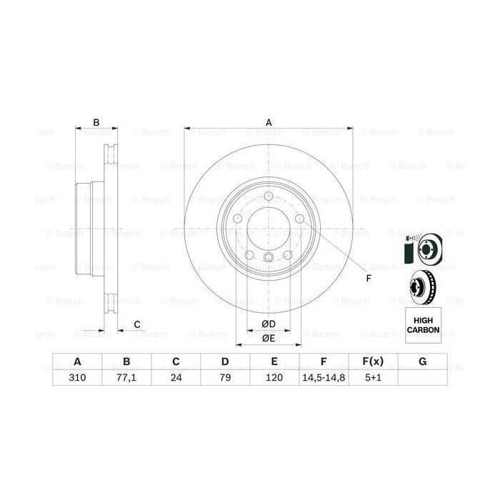 Тормозной диск Bosch 0 986 479 055 изображение 5