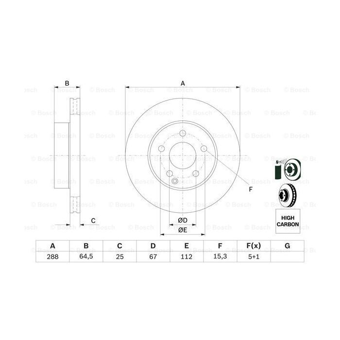 Гальмівний диск Bosch 0 986 479 406 зображення 5