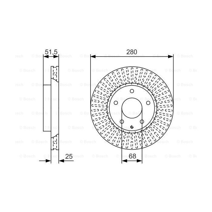 Тормозной диск Bosch 0 986 479 C36 изображение 5