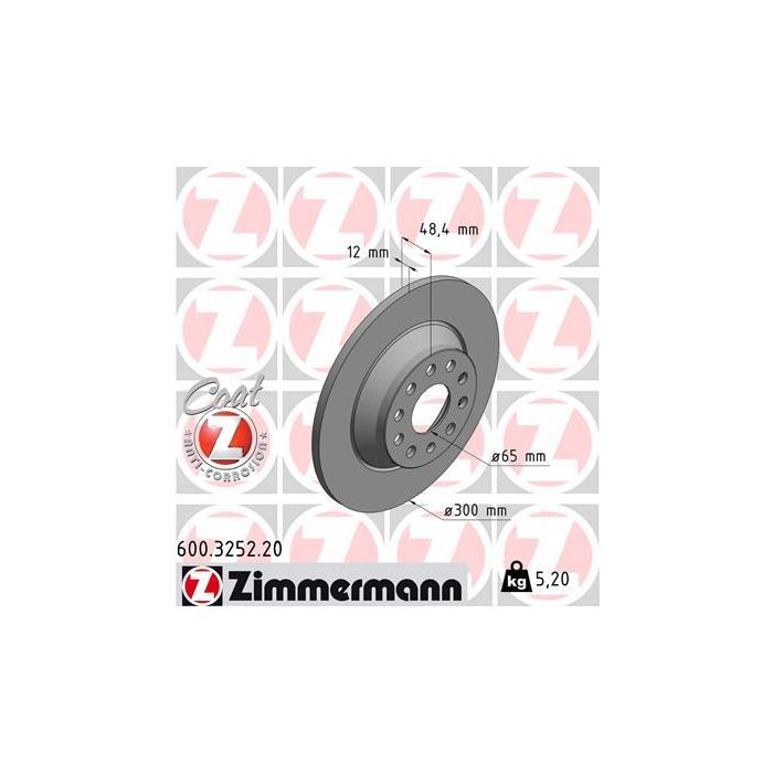 Гальмівний диск ZIMMERMANN 600.3252.20