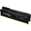 Модуль памяти для компьютера DDR4 16GB (2x8GB) 3600 MHz Fury Beast Black Kingston Fury (ex.HyperX) (KF436C17BBK2/16)