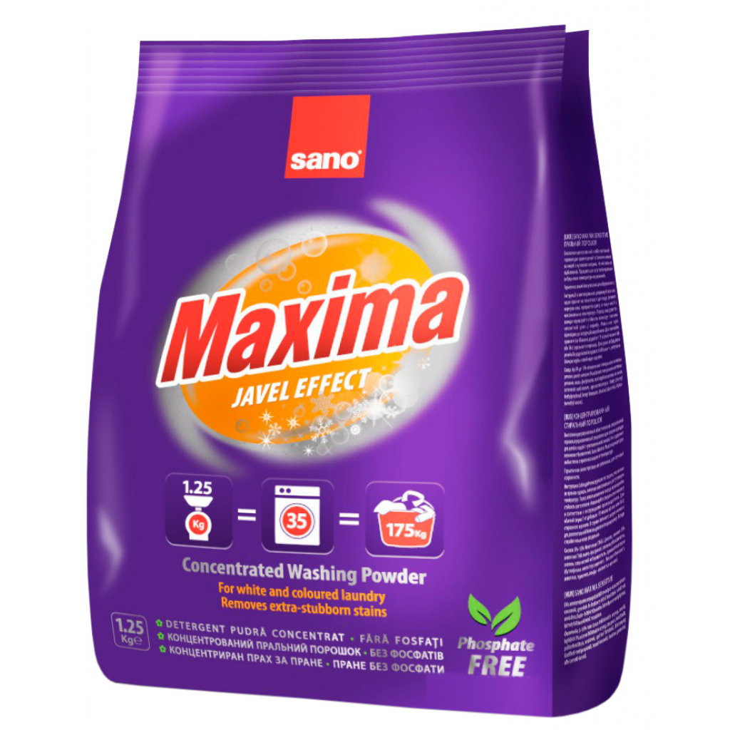 Стиральный порошок Sano Maxima Javel Effect 1.25 кг (7290000288109)