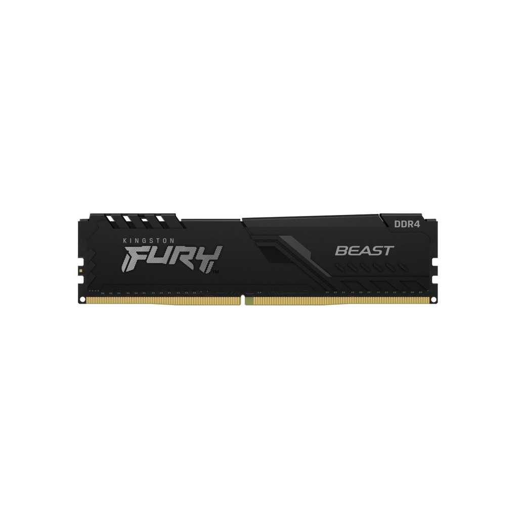 Модуль пам'яті для комп'ютера DDR4 4GB 2666 MHz Fury Beast Black Kingston Fury (ex.HyperX) (KF426C16BB/4)