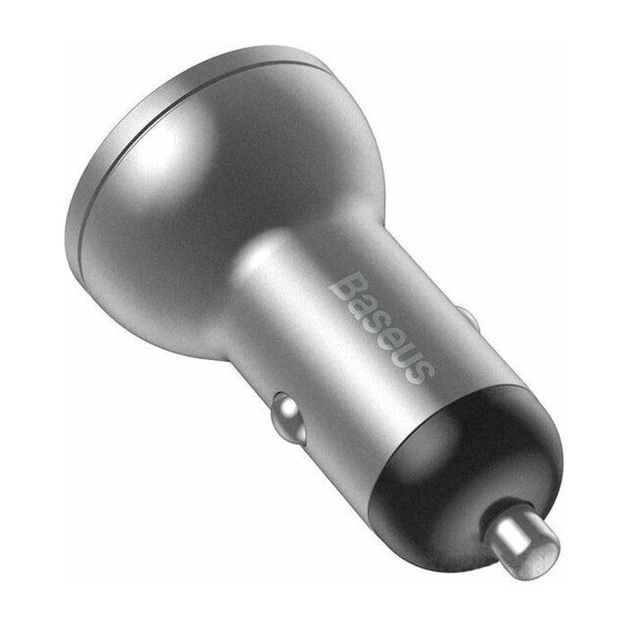 Зарядний пристрій Baseus Digital Display Dual USB 4.8A 24W silver (CCBX-0S)