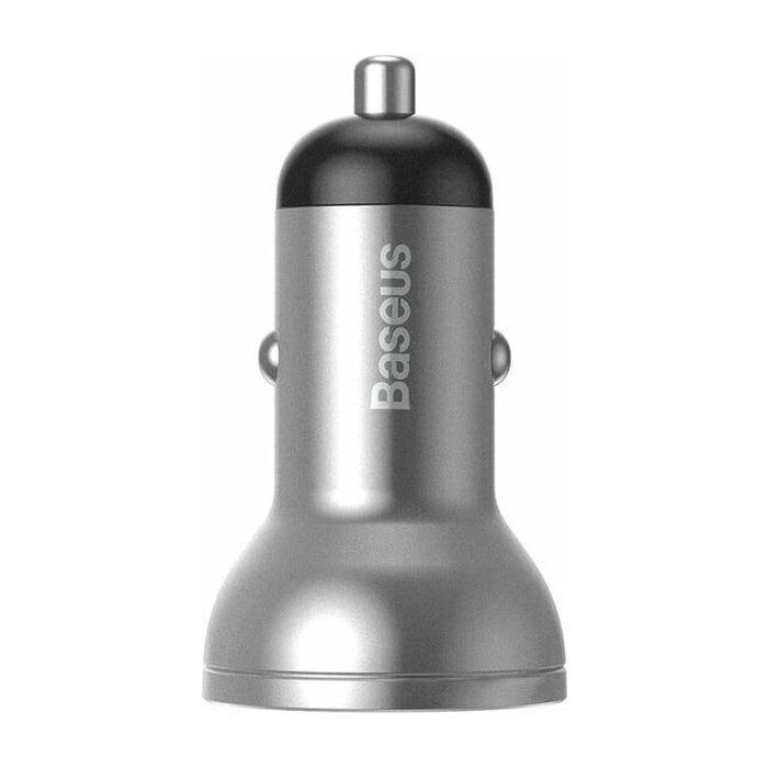 Зарядний пристрій Baseus Digital Display Dual USB 4.8A 24W silver (CCBX-0S) зображення 2