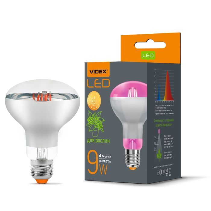 Лампочка Videx Filament R80FF 09W E27 1200K (VL-R80FF-09271) зображення 2