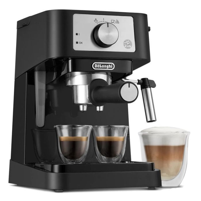 Рожковая кофеварка эспрессо DeLonghi EC260BK изображение 2