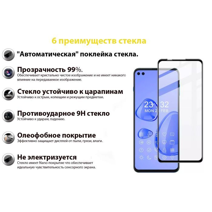 Стекло защитное BeCover Motorola Moto G100 Black (706895) изображение 3