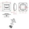 Комп'ютерна розетка RJ45x2 FTP cat.6 Cablexpert (MWS-2S6-01) зображення 5