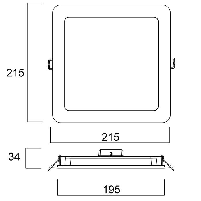 Светильник Sylvania START eco Downlight Square 15W 1400lm 3000K (53924) изображение 10