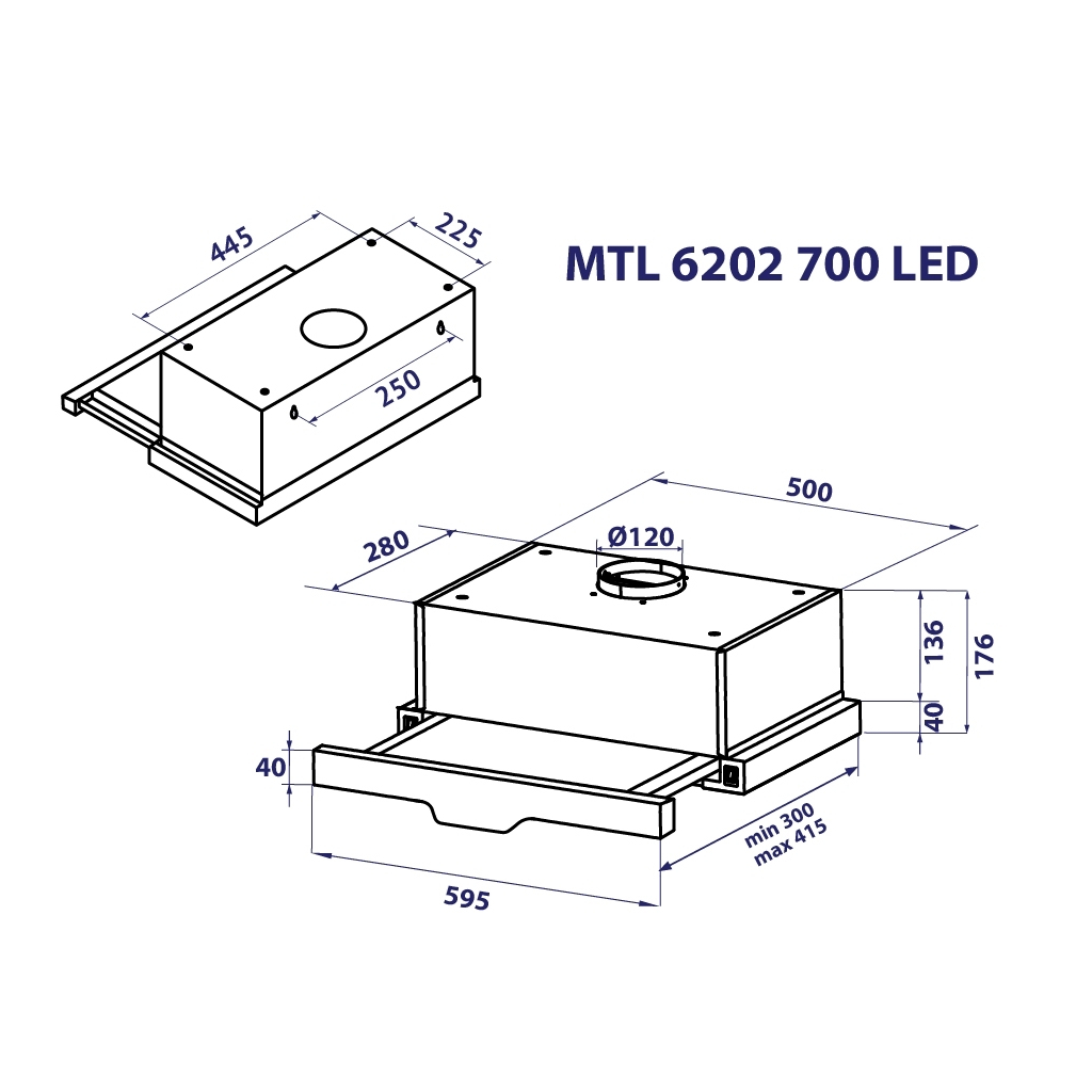 Вытяжка кухонная Minola MTL 6202 WH 700 LED изображение 11