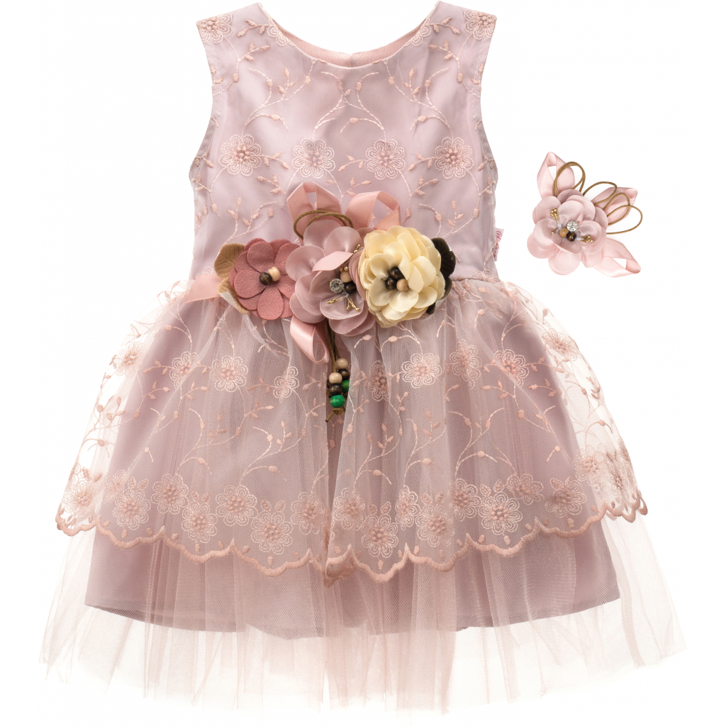 Платье Tivido праздничное с украшением (2135-98G-pink)