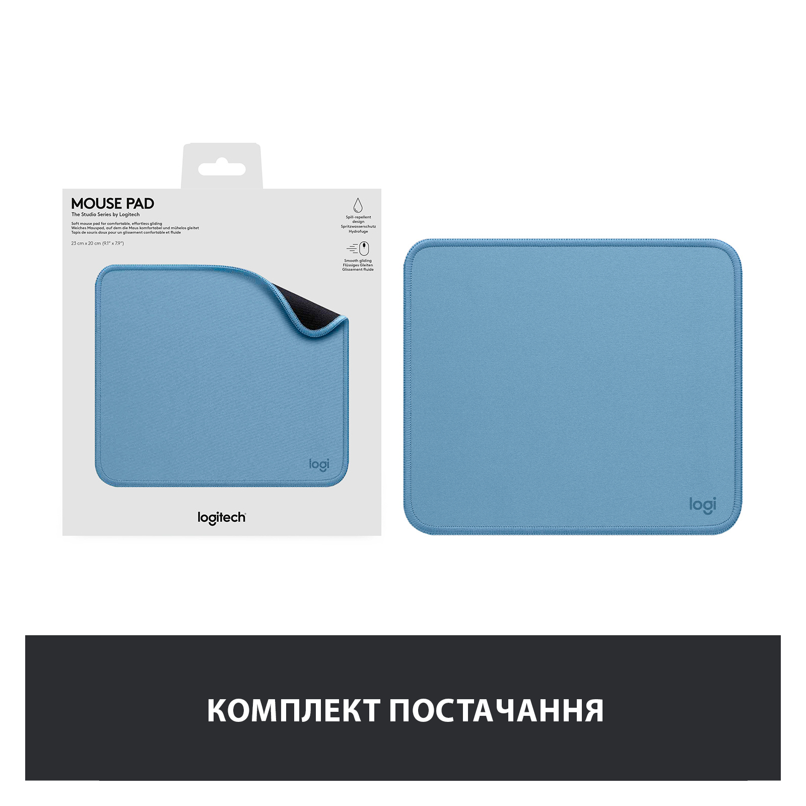 Килимок для мишки Logitech Mouse Pad Studio Series Blue (956-000051) зображення 8