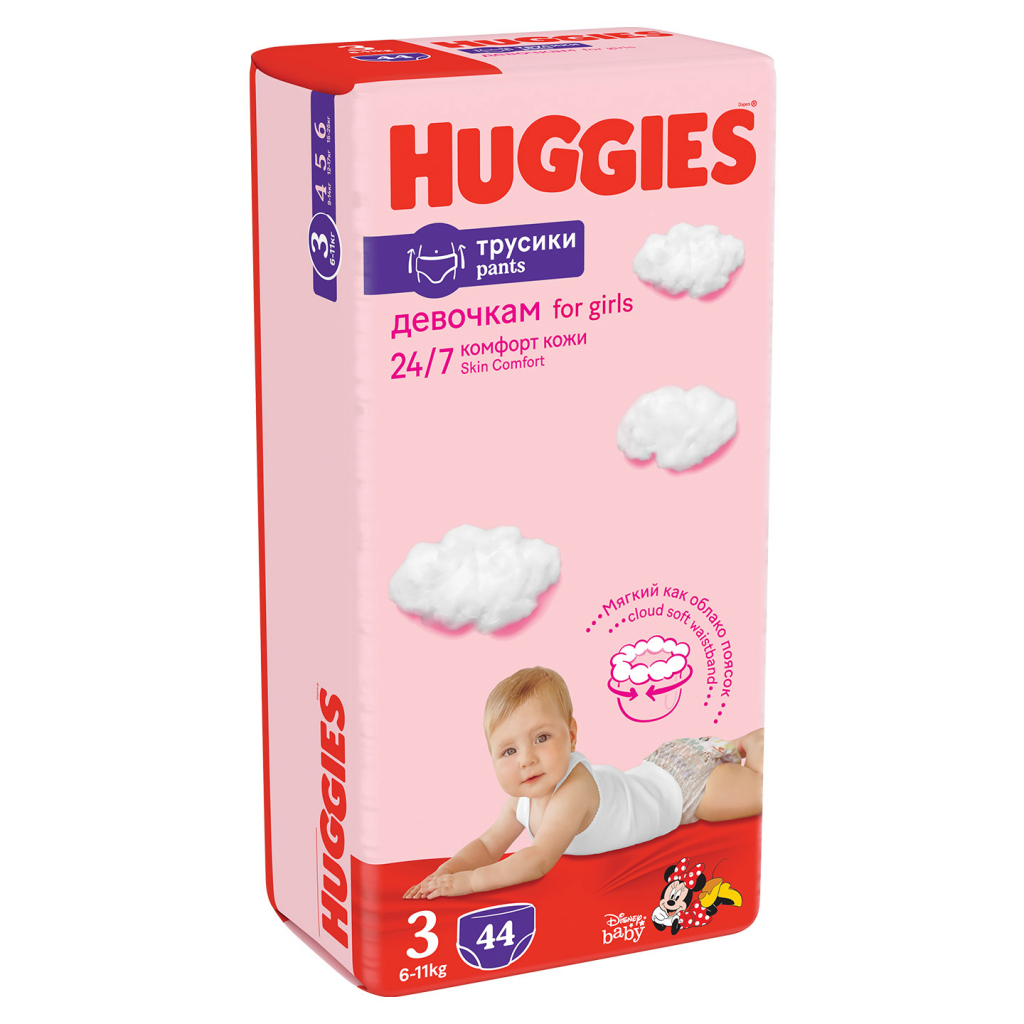 Підгузки Huggies Pants 3 Mega (6-11кг) для дівчаток 58 шт (5029053547480) зображення 3