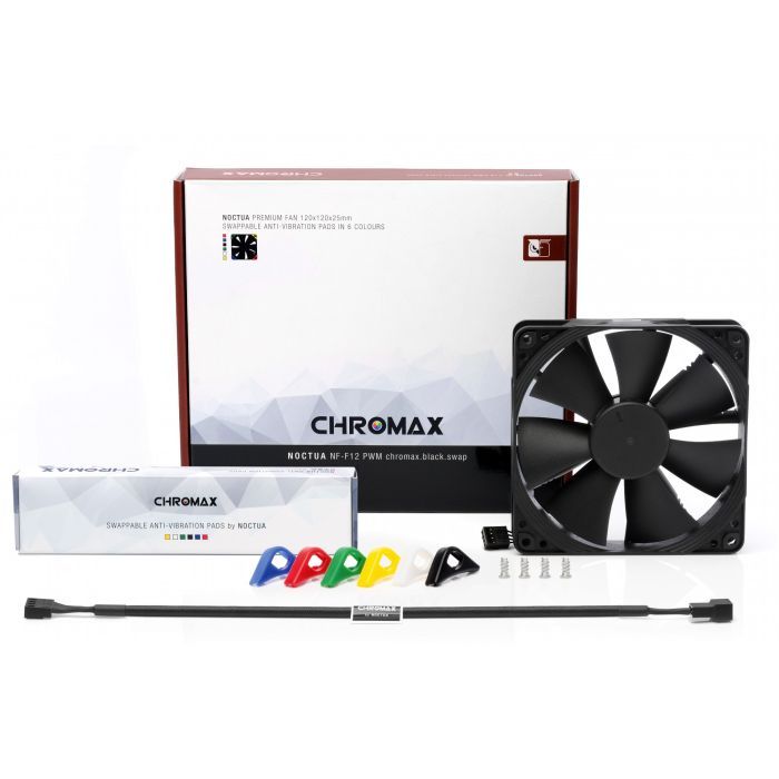 Кулер для корпуса Noctua NF-F12PWM CHROMAX.BLACK.SWAP изображение 3