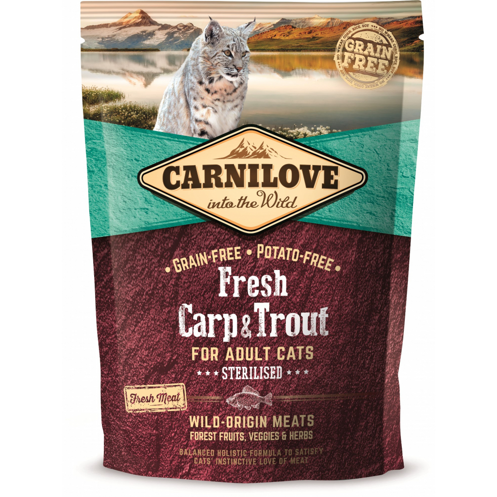 Сухой корм для кошек Carnilove Fresh Carp and Trout Sterilised for Adult cats 400 г (8595602527427)