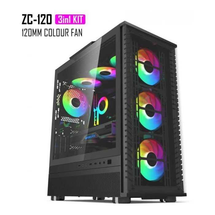 Кулер до корпусу Zezzio ZC-120 SRGB 3 in 1 Ki зображення 7