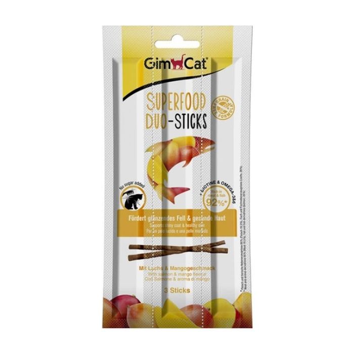 Лакомство для котов GimCat Superfood Duo Лосось и манго 3 шт (4002064420554/4002064420943)