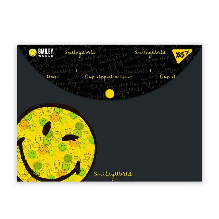 Папка - конверт Yes на кнопке А4 Smiley World (492016)