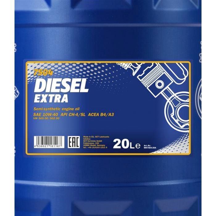 Моторное масло Mannol DIESEL EXTRA 10л 10W-40 (MN7504-10) изображение 2