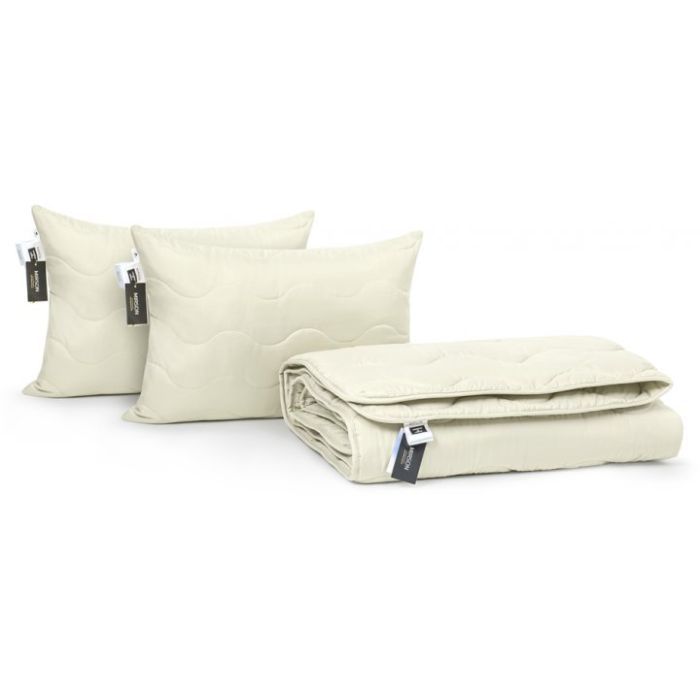 Ковдра MirSon Набір вовняний №1680 Eco Light Creamy Ковдра 140х205 + подуш (2200002656597) зображення 4