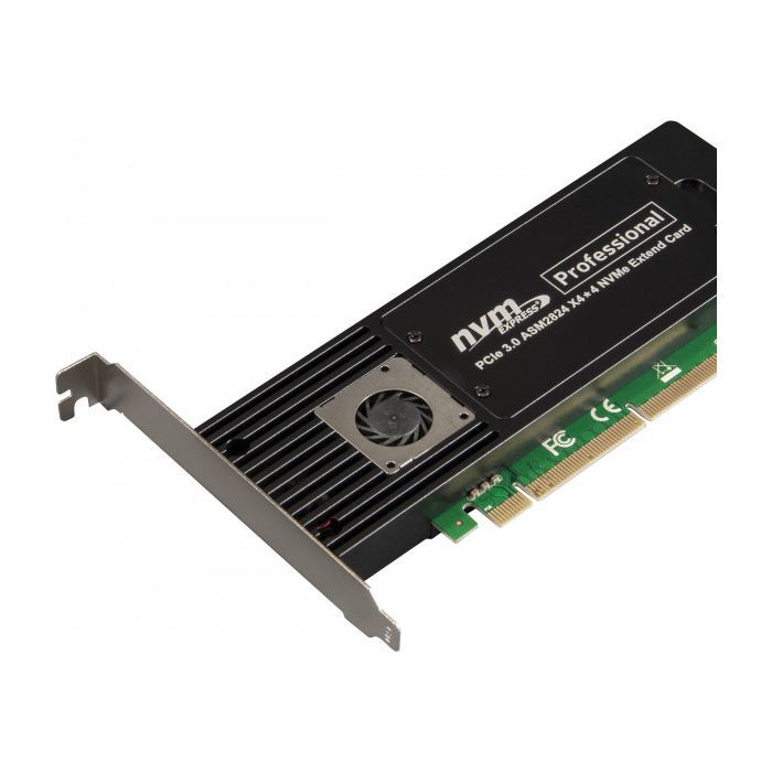 Плата расширения Frime PCI-E-4хM.2, ASM2824 (ECF-PCIEtoSSD014.LP)