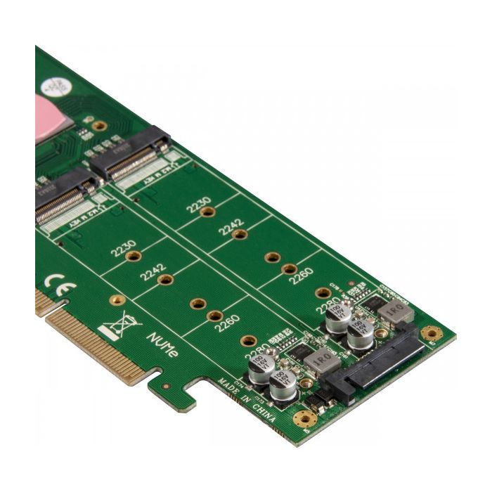 Плата расширения Frime PCI-E-4хM.2, ASM2824 (ECF-PCIEtoSSD014.LP) изображение 2