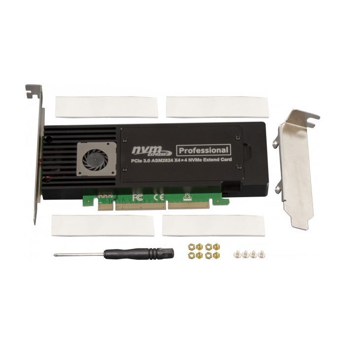 Плата расширения Frime PCI-E-4хM.2, ASM2824 (ECF-PCIEtoSSD014.LP) изображение 3