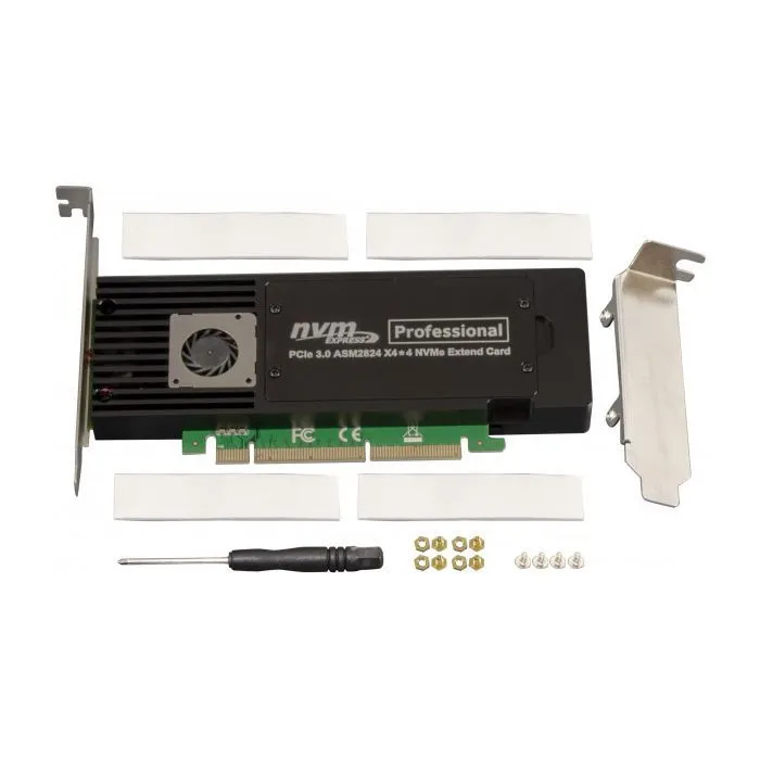 Плата расширения Frime PCI-E-4хM.2, ASM2824 (ECF-PCIEtoSSD014.LP) изображение 3