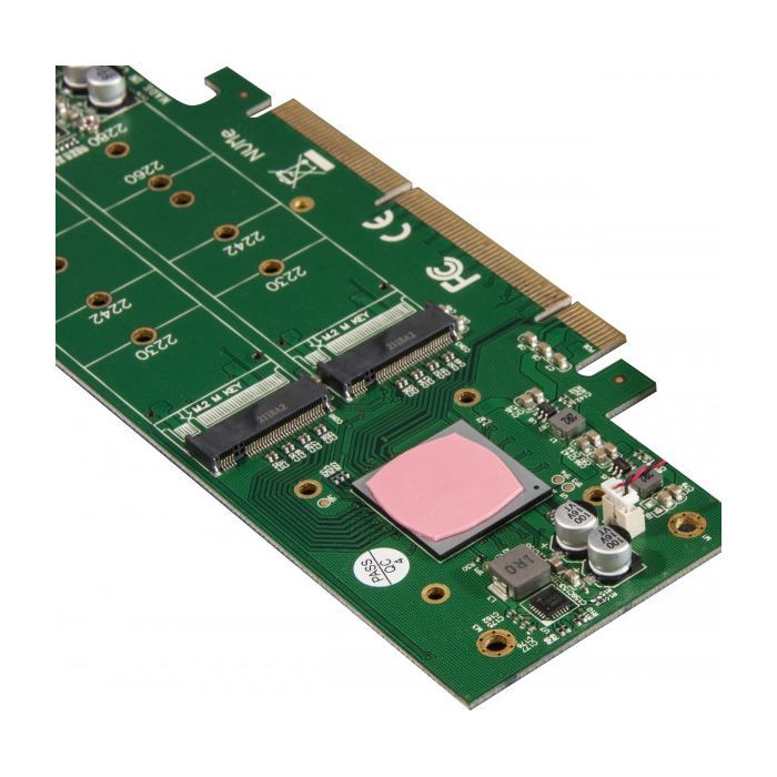 Плата расширения Frime PCI-E-4хM.2, ASM2824 (ECF-PCIEtoSSD014.LP) изображение 4