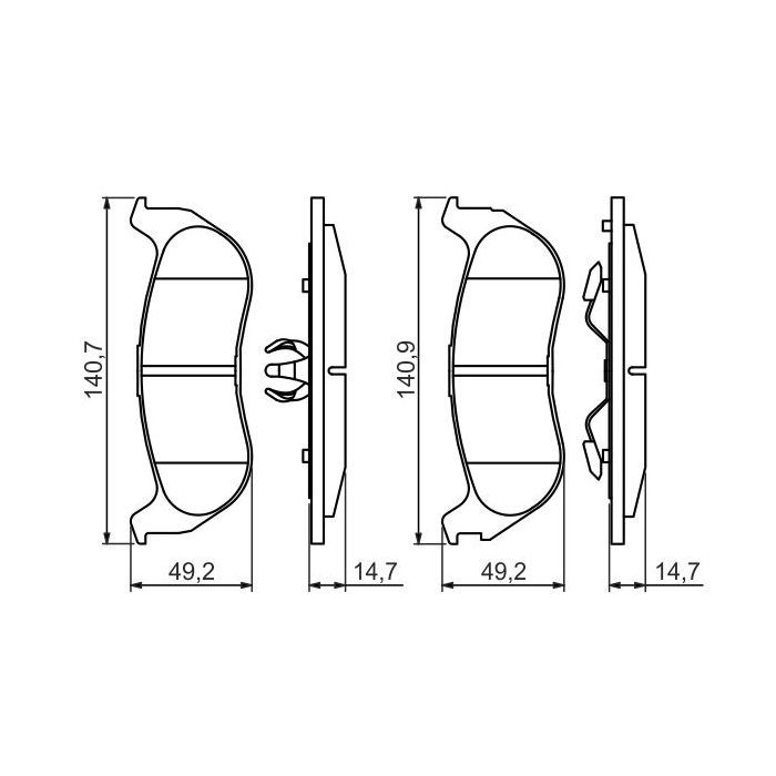 Гальмівні колодки Bosch 0 986 494 419 зображення 3