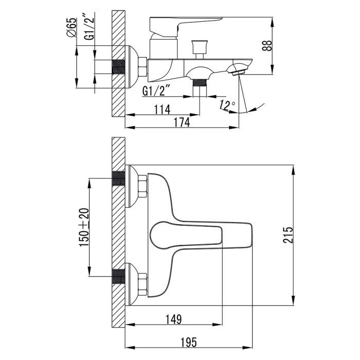 Смеситель Corso BC-1C121W (9605203) изображение 3